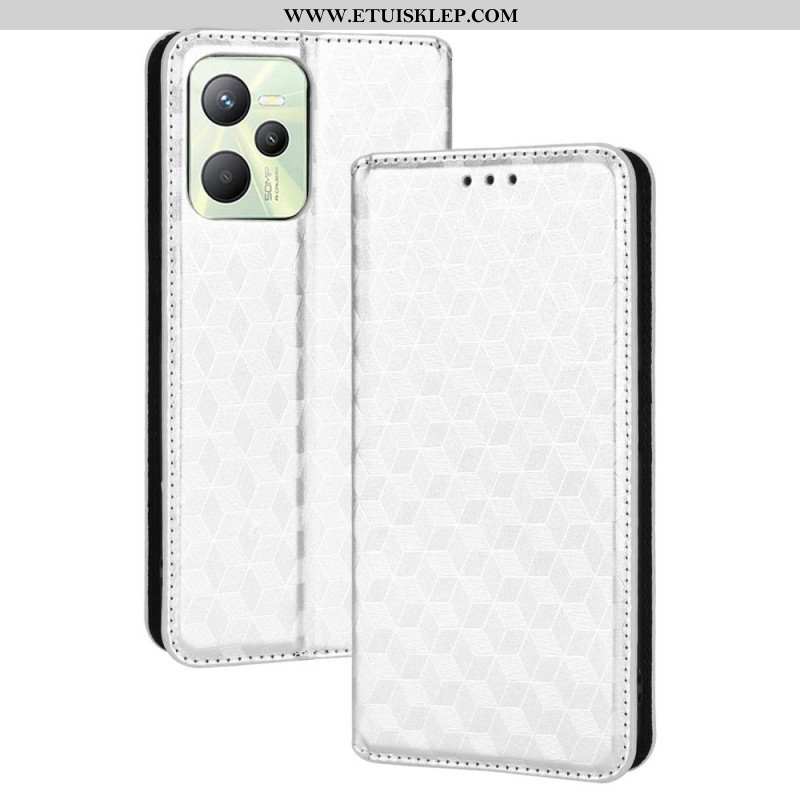 Etui Na Telefon do Realme C35 Etui Folio Diamenty I Kostki